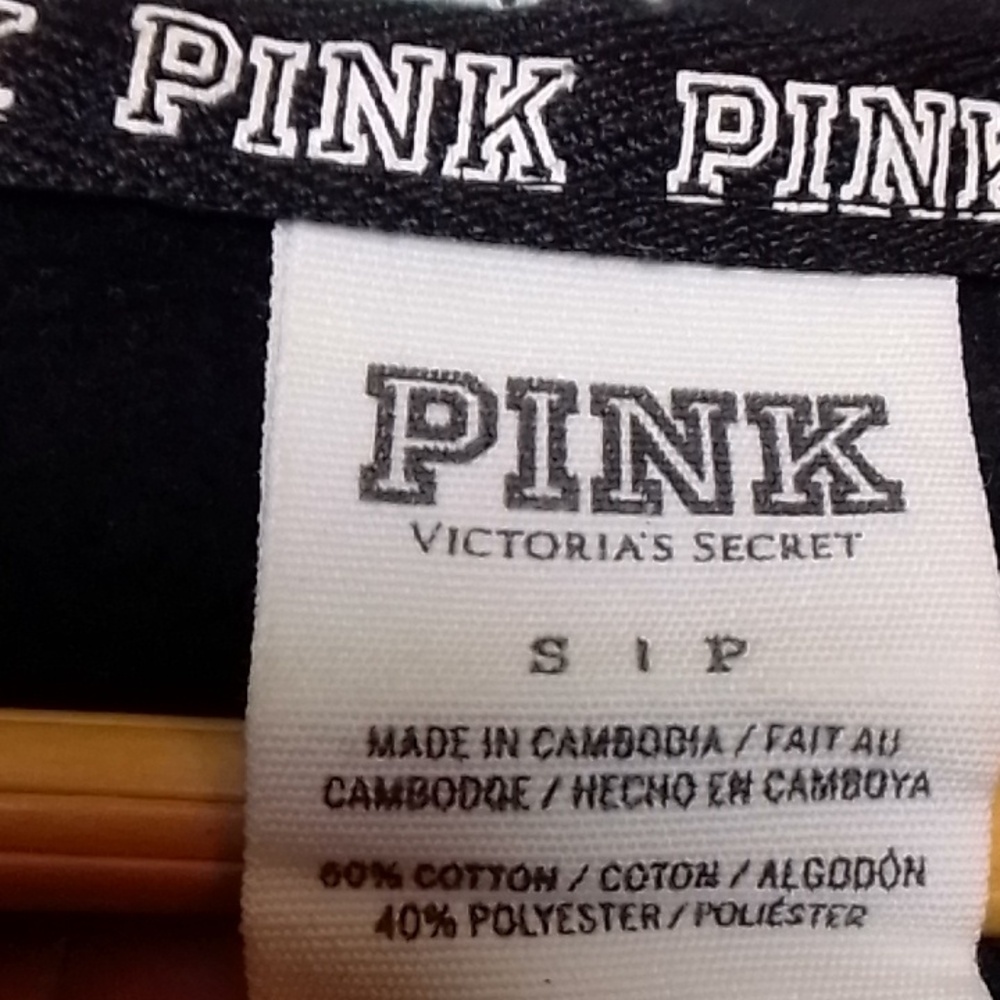 Pink hoodie black full zip small - Picture 8 of 9